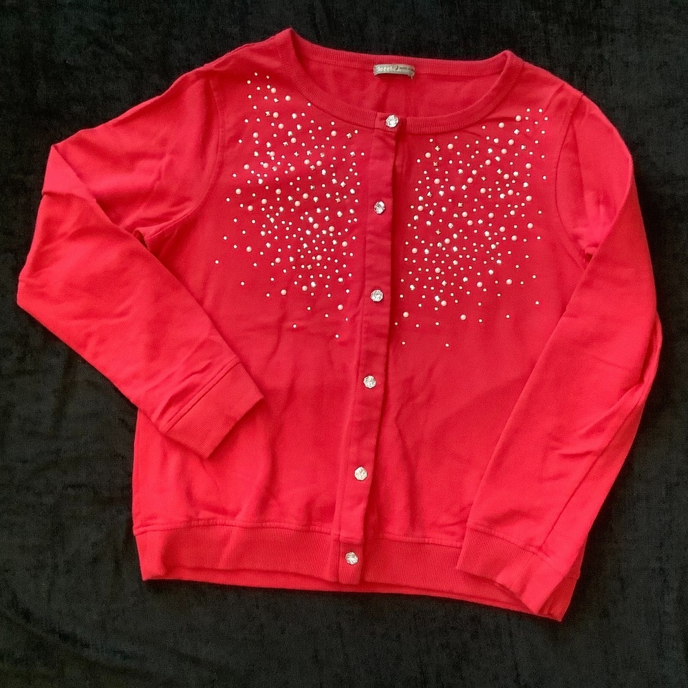 Beaded Hot Pink Cardigan